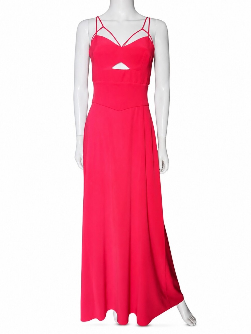 L'AGENCE | Elsa Silk Strappy Cutout Maxi Gown Pink US 2